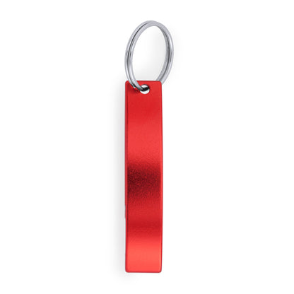 Stamina SPARKLING Aluminium opener keyring in red - promotional merchandise printed with your company logo