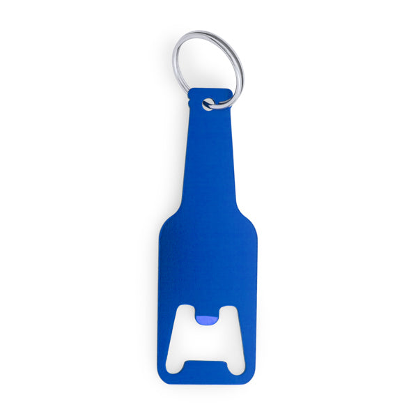 Stamina STOUT Opener aluminium keyring in royal blue - promotional merchandise printed with your company logo