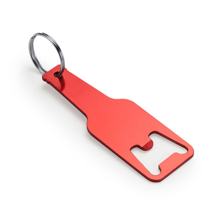 Stamina STOUT Opener aluminium keyring in black - promotional merchandise printed with your company logo