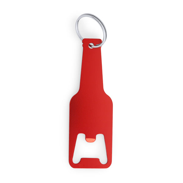 Stamina STOUT Opener aluminium keyring in red - promotional merchandise printed with your company logo