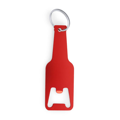 Stamina STOUT Opener aluminium keyring in red - promotional merchandise printed with your company logo