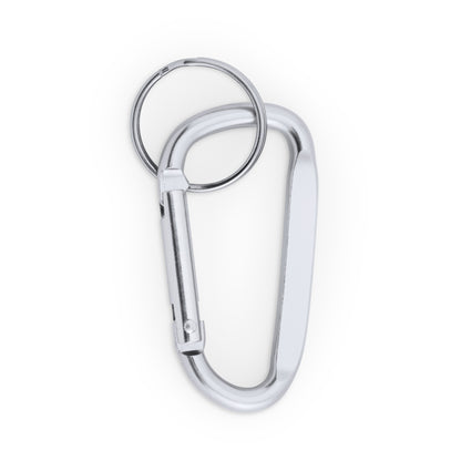Stamina PALE Aluminium carabiner keyring in silver - promotional merchandise printed with your company logo