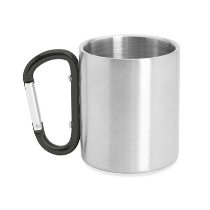 Stamina GUAYA Stainless steel thermal cup 230 ml in black - promotional merchandise printed with your company logo