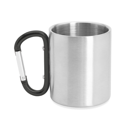 Stamina GUAYA Stainless steel thermal cup 230 ml in black - promotional merchandise printed with your company logo