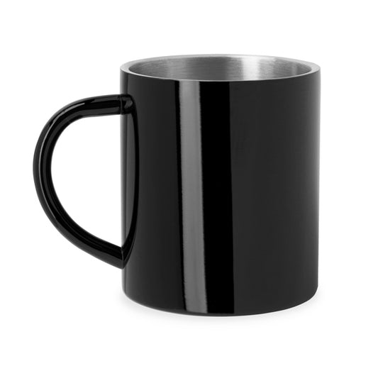 Stamina KIWAN Stainless steel thermal cup 290 ml in black - promotional merchandise printed with your company logo