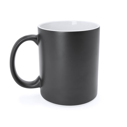 Stamina OKRA Magic ceramic mug 350 ml in black - promotional merchandise printed with your company logo