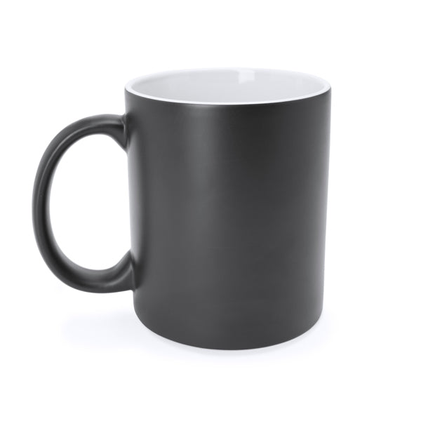 Stamina OKRA Magic ceramic mug 350 ml in black - promotional merchandise printed with your company logo
