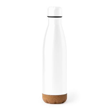 Stamina KALE Stainless steel double wall thermal bottle in white - promotional merchandise printed with your company logo
