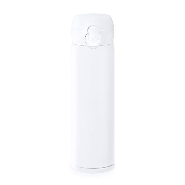 Stamina PALMER Stainless steel thermal cup 450 ml in white - promotional merchandise printed with your company logo