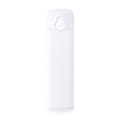 Stamina PALMER Stainless steel thermal cup 450 ml in white - promotional merchandise printed with your company logo