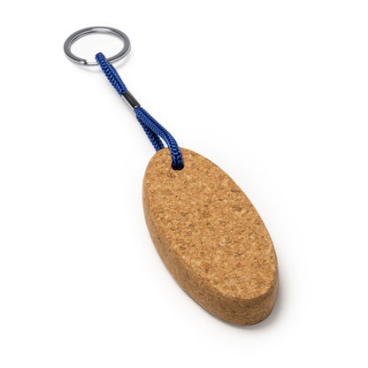 Stamina YATE Cork keyring in black - promotional merchandise printed with your company logo