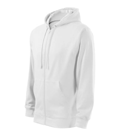 MALFINI TRENDY ZIPPER Men's sweatshirt in white - promotional clothing printed with your company logo