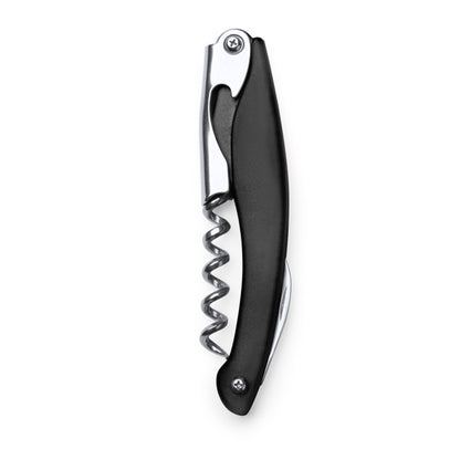 Stamina GARNAC Classic stainless steel corkscrew in black - promotional merchandise printed with your company logo