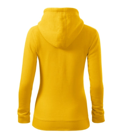MALFINI TRENDY ZIPPER Women's sweatshirt in yellow - promotional clothing printed with your company logo