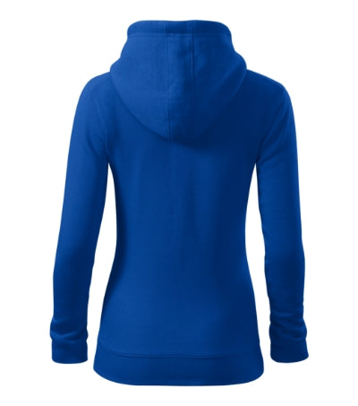MALFINI TRENDY ZIPPER Women's sweatshirt in royal blue - promotional clothing printed with your company logo