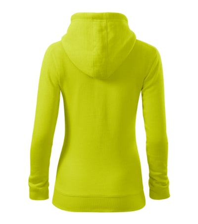 MALFINI TRENDY ZIPPER Women's sweatshirt in lime punch - promotional clothing printed with your company logo