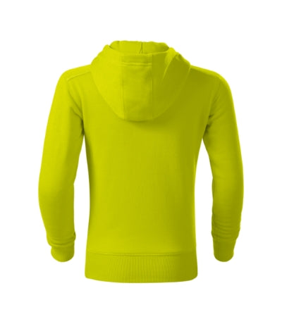 MALFINI TRENDY ZIPPER Kids' sweatshirt in lime punch - promotional clothing printed with your company logo