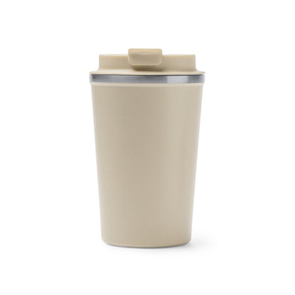 Stamina OKELE Double-walled stainless steel thermal cup in beige - promotional merchandise printed with your company logo