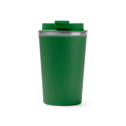 Stamina OKELE Double-walled stainless steel thermal cup in bottle green - promotional merchandise printed with your company