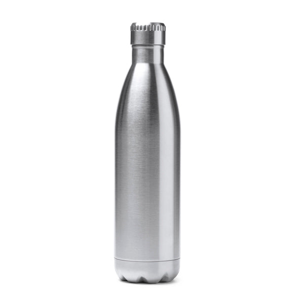 Stamina BELUGA Stainless steel thermal bottle 850 ml in silver - promotional merchandise printed with your company logo
