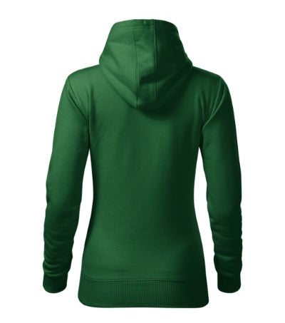 MALFINI CAPE Women's sweatshirt in bottle green - promotional clothing printed with your company logo