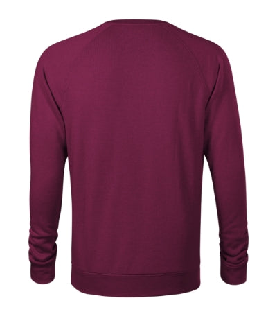 MALFINI MERGER Men's sweatshirt in red plum melange - promotional clothing printed with your company logo
