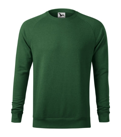 MALFINI MERGER Men's sweatshirt in bottle green melange - promotional clothing printed with your company logo