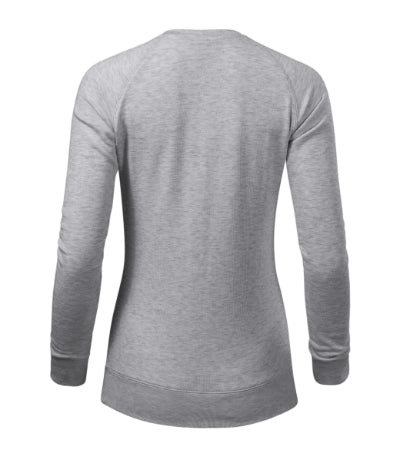 MALFINI MERGER Women's sweatshirt in silver melange - promotional clothing printed with your company logo