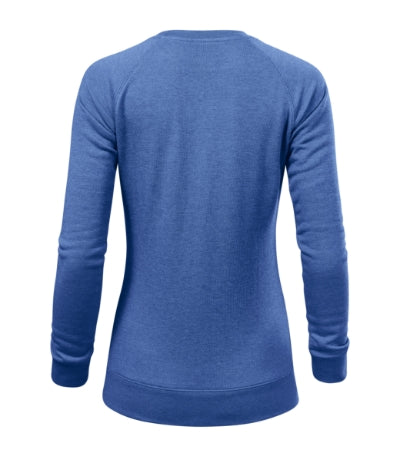 MALFINI MERGER Women's sweatshirt in blue melange - promotional clothing printed with your company logo