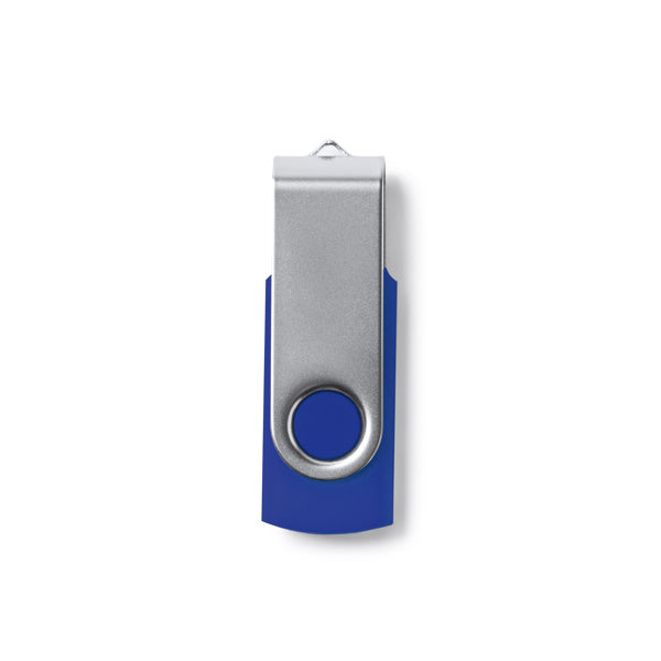 Stamina MARVIN ABS and metal USB flash drive in royal blue - promotional merchandise printed with your company logo