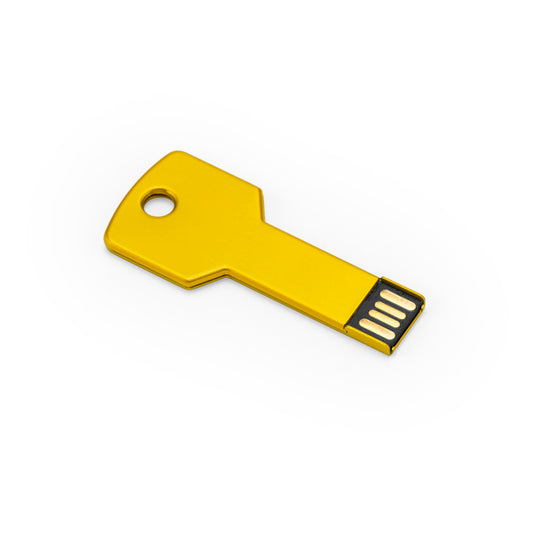 Stamina CYLON Aluminium USB flash drive in yellow - promotional merchandise printed with your company logo