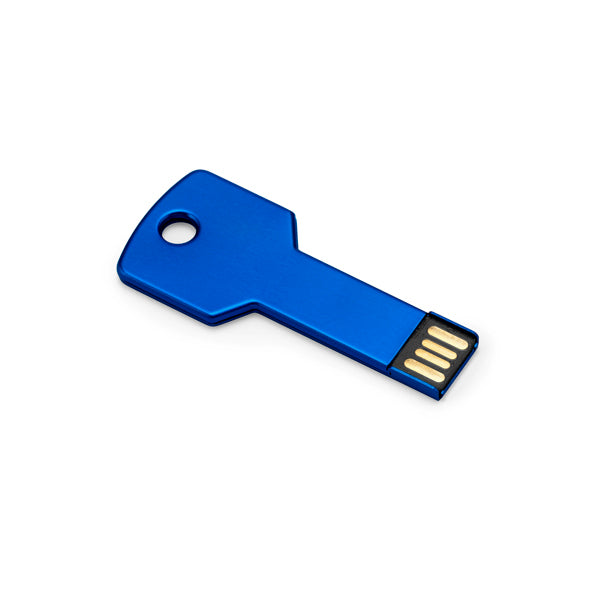 Stamina CYLON Aluminium USB flash drive in royal blue - promotional merchandise printed with your company logo