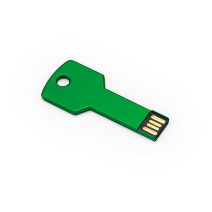 Stamina CYLON Aluminium USB flash drive in fern green - promotional merchandise printed with your company logo