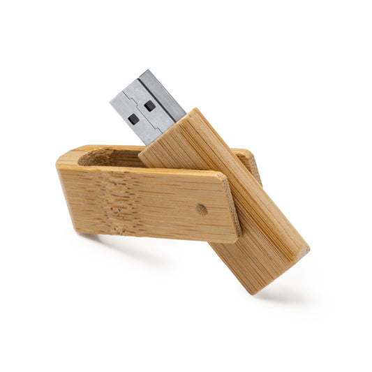 Stamina PERCY Natural bamboo USB flash drive in bamboo - promotional merchandise printed with your company logo