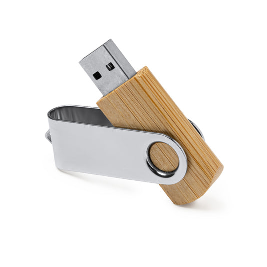 Stamina ULDON Natural bamboo USB flash drive in bamboo - promotional merchandise printed with your company logo