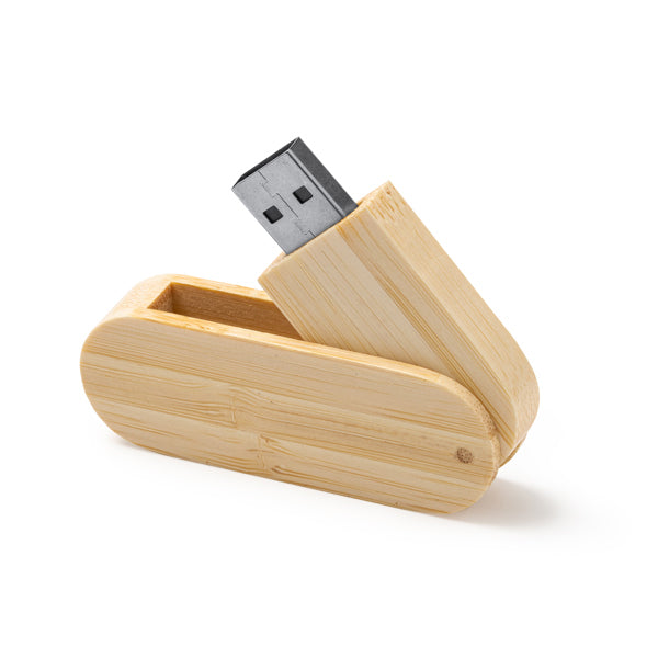Stamina GUDAR Natural bamboo USB flash drive in bamboo - promotional merchandise printed with your company logo