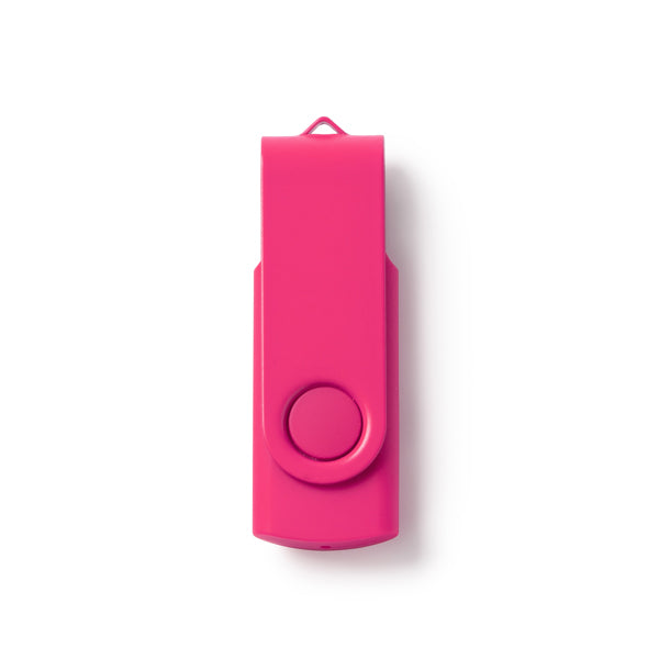 Stamina RIOT ABS USB flash drive in fuchsia - promotional merchandise printed with your company logo