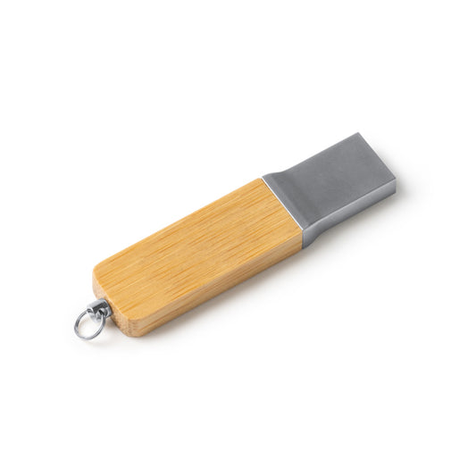Stamina NETIX Bamboo USB flash drive in beige - promotional merchandise printed with your company logo