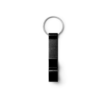 Stamina BIOKO Aluminium keyring in black - promotional merchandise printed with your company logo