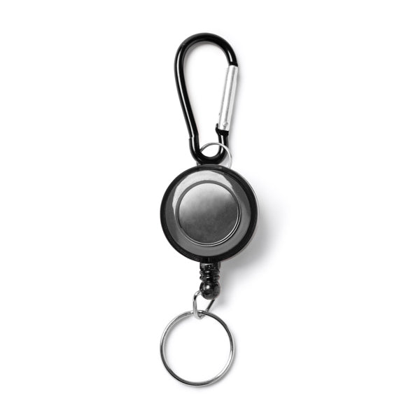 Stamina DOKI PS keyring in black - promotional merchandise printed with your company logo