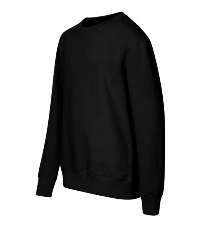 MALFINI CREW Kids' sweatshirt in black - promotional clothing printed with your company logo