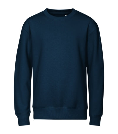 MALFINI CREW Kids' sweatshirt in navy blue - promotional clothing printed with your company logo