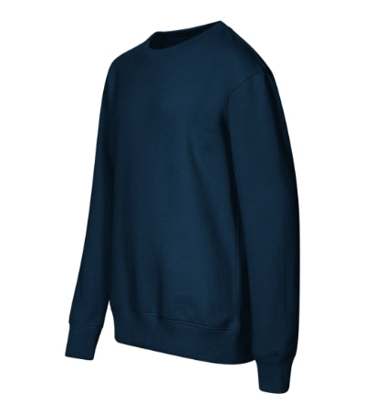 MALFINI CREW Kids' sweatshirt in navy blue - promotional clothing printed with your company logo
