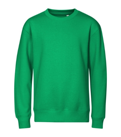 MALFINI CREW Kids' sweatshirt in kelly green - promotional clothing printed with your company logo