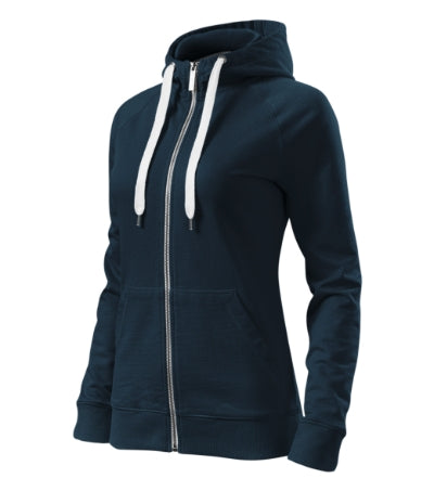 MALFINI Premium VOYAGE Women's sweatshirt in navy blue - promotional clothing printed with your company logo