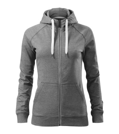 MALFINI Premium VOYAGE Women's sweatshirt in dark gray melange - promotional clothing printed with your company logo