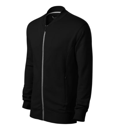 MALFINI Premium BOMBER Men's sweatshirt in black - promotional clothing printed with your company logo