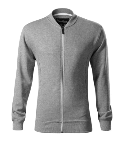 MALFINI Premium BOMBER Men's sweatshirt in dark gray melange - promotional clothing printed with your company logo