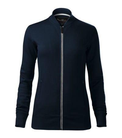 MALFINI Premium BOMBER Women's sweatshirt in navy blue - promotional clothing printed with your company logo