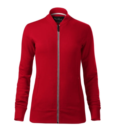 MALFINI Premium BOMBER Women's sweatshirt in formula red - promotional clothing printed with your company logo
